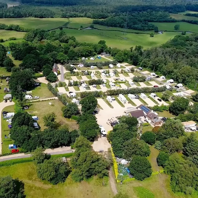 Arial photo of Back of Beyond touring park