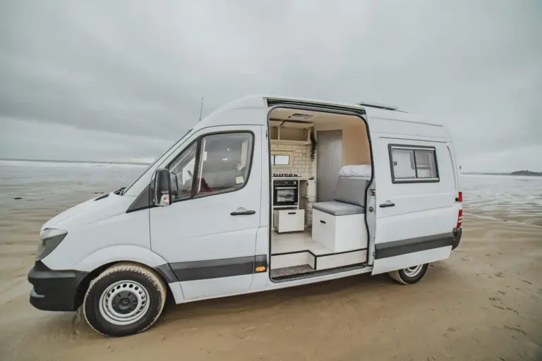 The Rubi Campervan with side door opened