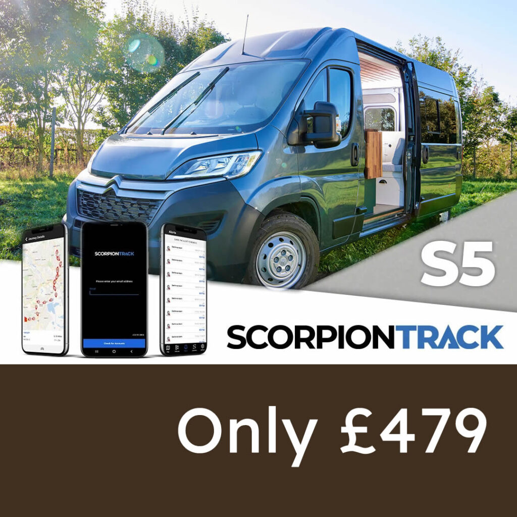 Campervan with ScorpionTrack Driver S5-Plus With Immobilisation - Camper-Camper.co.uk Campervan with ScorpionTrack Driver S5-Plus With Immobilisation